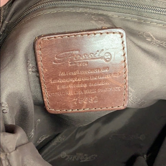 FOSSIL brown crossbody leather bag - Picture 4 of 8